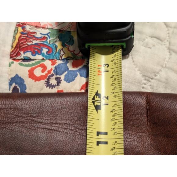 Brown No Fabric Content Canvas Lined Shoulder Strap Brief Bag - Picture 12 of 15